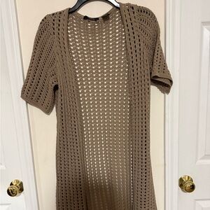 Verve Brown Open Knit Cardigan